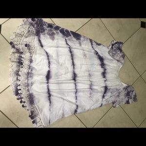 tie dyed purple dress
